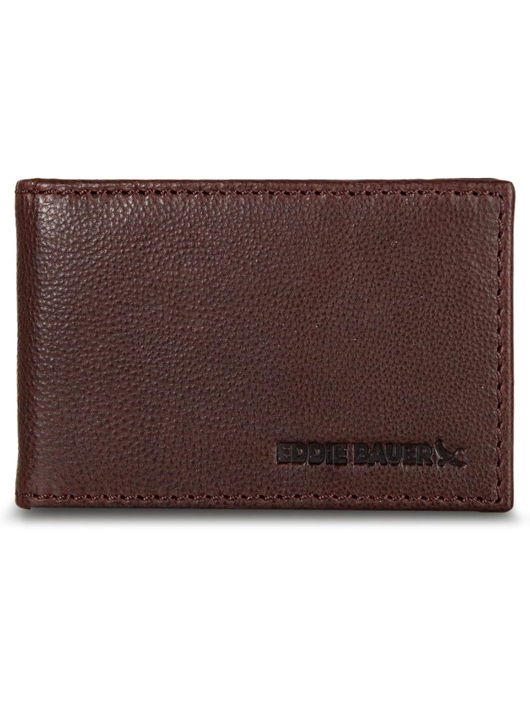 Rugged Leather Bifold Wallet For Men | Rfid Protection | Money Clip & Id Window